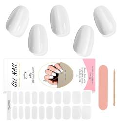 EBANKU 20 PCS Gel Nail Wraps Nagelsticker, Full Wraps Nagelaufkleber Cured Gel Nail Strips Gel Nagellack Aufkleber für Frauen Mädchen Dekoration (#8) von EBANKU