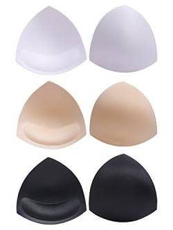 eBoot BH Pads Bikinis Pad Bra Einlagen Push- up Pad, 3 Farben, Dreieckige Form, 3 Paare von EBOOT