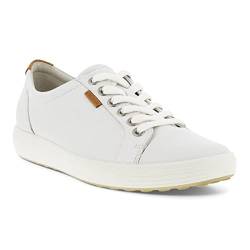 ECCO W Soft 7 Weiß - Bequeme atmungsaktive Damen Sneaker, Größe EU 41 - Farbe White von ECCO