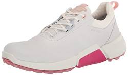 ECCO Damen Biom H4 Leder Spikeless Golfschuhe - Weiß/Silber Rosa - UK 7.5 von ECCO