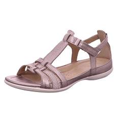 ECCO Damen Flash Sandale, Warm Grey Metallic Moon Rock, 39 EU von ECCO