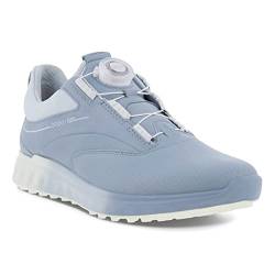 ECCO Damen-Golfschuhe 2023 W S-Three, wasserdicht, stachellos, atmungsaktiv, Leder, Dusty Blue Air, 38 EU von ECCO