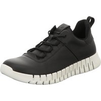 ecco® Gruuv Sneaker, Wechselfußbett, Leder, für Herren, schwarz, 41 von ECCO