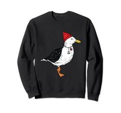 Küsten Möwe mit Mütze Outfit Design Meer Hafen Küste See Sweatshirt von ECHT NORDDEUTSCH | Mode & Accessoires