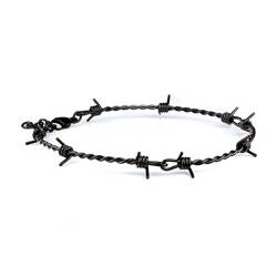ECHT etNox Halskette Barbed Wire Edelstahl, Schwarz, Edelstahl von ECHT