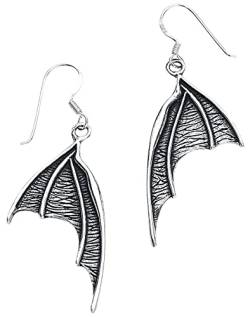etNox Flügel Frauen Ohrring silberfarben 925er Sterling Silber Fashion & Style, Gothic von ECHT