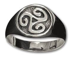 etNox-Ring ''Keltische Triskele'' 925 Silber (R5024), Ringgrösse:64 von ECHT