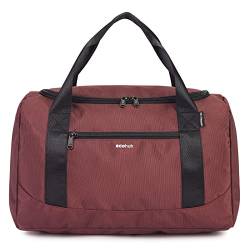 ECOHUB 20L Handgepäck Tasche, für Ryanair handgepäck 40x20x25, Faltbare Reisetasche Handgepäck Flugzeug, Wasserabweisend Sporttasche Klein, Weekender Tasche Herren Damen(Rot) von ECOHUB