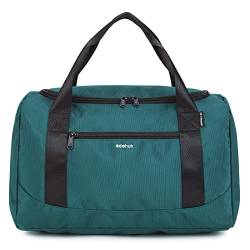 ECOHUB 20L Handgepäck Tasche, für Ryanair handgepäck 40x20x25, Faltbare Reisetasche Handgepäck Flugzeug, Wasserabweisend Sporttasche Klein, Weekender Tasche Herren Damen (Blau Grün) von ECOHUB