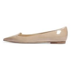 EDEFS Damen Ballerinas Slipper Flats Geschlossene Ballerinas Sommer Schuhe Beige Größe EU39 von EDEFS