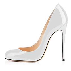 EDEFS Damen Pumps High Heels Hochzeits Schuhe Brautjungfer Pumps White Größe EU36 von EDEFS