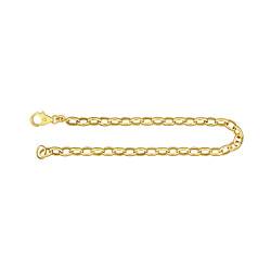 EDELIND 585 Gold Armband Damen Herren 4.5mm, Bracelet Erbskette hohl aus 14 Karat Echt Gold Länge 21cm, Armkette Gelbgold, Goldarmband Made in Germany von EDELIND