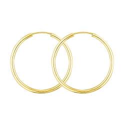 EDELIND 585 Gold Creolen Ohrringe 30mm - Hoop Ohrringe Set für Damen Breite 2mm 14K Gelbgold Damenohrringe mit Schmuck Geschenk Box Made in Germany von EDELIND