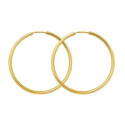 EDELIND Creolen Gold 40 mm 333 Gelbgold - Hoop Ohrringe 8 Karat Echt Gold für Damen Mädchen Breite 2 mm - Basic Goldschmuck Damenohrringe mit Schmuck Geschenk Box Made in Germany von EDELIND