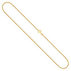 EDELIND Edle Damen Gold Halskette 1.5 mm, Erbskette 750 aus Gelbgold, Echt Gold Kette mit Stempel, Goldkette mit Federringverschluss, Länge 50 cm, Gewicht ca. 4.2 g, Made in Germany von EDELIND