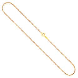 EDELIND Goldkette, Singapurkette Gelbgold 585/14 K, Länge 42 cm, Breite 1.4 mm, Gewicht ca. 1.5 g., NEU von EDELIND