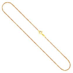 EDELIND Goldkette, Singapurkette Gelbgold 585/14 K, Länge 45 cm, Breite 1.4 mm, Gewicht ca. 1.6 g., NEU von EDELIND