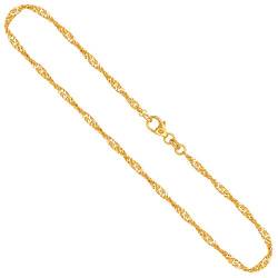 EDELIND Goldkette 585 Gelbgold 2,4mm für Damen Mädchen - Singapurkette Halskette 14 Karat Gold Länge 38cm - Goldschmuck mit Schmuck Geschenk Box Made in Germany von EDELIND