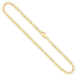 EDELIND Königskette Gold 2.3 mm - Goldkette Herren Echtgold 585 | Kette mit Stempel | Halskette mit Karabinerverschluss, Länge 50 cm, Gewicht ca. 22.2 g. von EDELIND