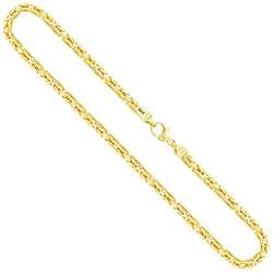 EDELIND Königskette Gold 585, Echtgold Kette 4 mm mit Stempel aus Gelbgold, Halskette aus Deutschland, Herren Goldkette mit Karabinerverschluss, Länge 100 cm, Gewicht ca. 121.3 g. von EDELIND
