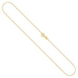 EDELIND Sehr feine Goldkette Venezianerkette 585/14 Karat Gelbgold, Länge 50 cm, Breite 0.6 mm, Gewicht ca. 1.3 g., Halskette mit Schmuck Geschenk Box von EDELIND