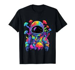 Psychedelic Festival EDM Mushroom Art Trippy Astronaut T-Shirt von EDM DJ Festival Outfit für Männer und Frauen