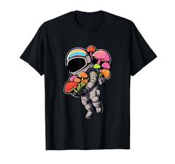 Psychedelic Space Traveller Retro Mushroom Astronaut T-Shirt von EDM DJ Festival Outfit für Männer und Frauen