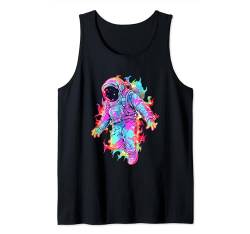 Psychedelisches Festival Trippy Astronaut Rave Tank Top von EDM DJ Festival Outfit für Männer und Frauen