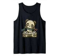 Retro Party Panda Drum And Bass Rave Tank Top von EDM DJ Festival Outfit für Männer und Frauen