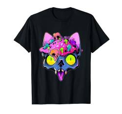 Zombie Cat EDM Festival DJ Psychedelic Trippy Rave T-Shirt von EDM DJ Festival Outfit für Männer und Frauen