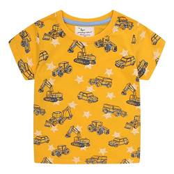 Unisex Baby T-Shirt Baumwolle Süß Karikatur Tier Muster Tops für 1-7 Jahre Alt (1-2 Jahre, H Stern Bagger) von EDOTON