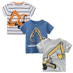 Unisex Baby T-Shirt Baumwolle Süß Karikatur Tier Muster Tops für 1-7 Jahre Alt (3-4 Jahre, A2) von EDOTON