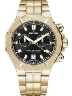 Edox Herren Analog Quarz Uhr mit Edelstahl Armband mid-39647 von EDOX