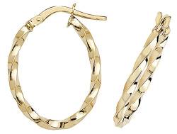 9 Karat (375) Gold Damen - Paar Creolen - 21mm*2mm WJS16382 von EDS Jewels