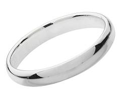 925 Sterling Silber 3mm Court Form Herren/Damen - Trauring/Ehering/Hochzeitsring WJS13875 von EDS Jewels