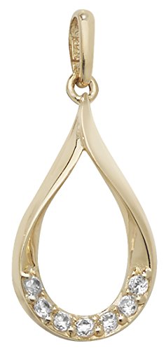 EDS Jewels 9 Karat (375) Gold Damen - Anhänger mit Zirkonia - 24mm*11mm WJS10787 von EDS Jewels