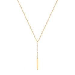 Edle 9 Karat (375) Gold Damen - Y-Form Halskette - 44cm*2mm WJS27829 von EDS Jewels
