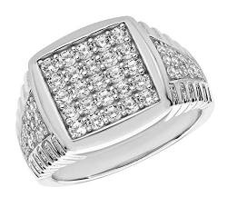 Edler 925 Sterling Silber Herren - Ring mit Zirkonia WJS22146 von EDS Jewels