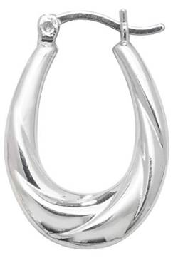 Klassische 925 Sterling Silber Damen - Paar Creolen - 25mm*17mm WJS22660 von EDS Jewels