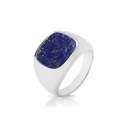 Modischer 925 Sterling Silber Herren - Monarchenring/Siegelring mit Lapis Lazuli WJS33150RSY von EDS Jewels