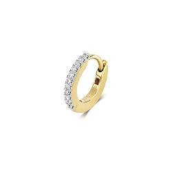 Wunderschöne 9 Karat (375) Gold Diamant Einzel Knorpel Creole Brillant-Schliff 0.05 Karat GH - SI3-I1-11mm*2mm WJS20994 von EDS Jewels