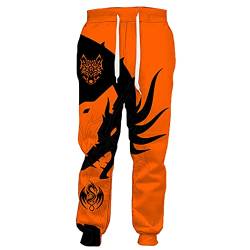 Animal Wolf Dragon 3D Print Pants Herren Damen Jogginghose Harajuku Streetwear Sweatpants, Hose 2, 36-41 von EDSNHG