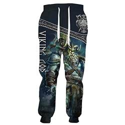 EDSNHG Herren Damen 3D Druck Wikinger Hose Casual Harajuku All-Match Jogginghose Sweatpants, Hose 6, 34-37 von EDSNHG