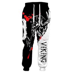 EDSNHG Viking Tattoo 3D Druck Mode Casual Hose Herren Damen Sweatpants Streetwear Harajuku Hose, Hose 1, 27-32 von EDSNHG