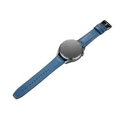 EDVENA Lederarmband kompatibel mit Huawei uhr 3 pro 48mm ursprünglicher Lederarmband kompatibel mit Huawei Uhr 3 Uhrenband kompatibel mit Huawei Watch3 46mm GT2 Profi (Color : Blue, Size : 22mm) von EDVENA