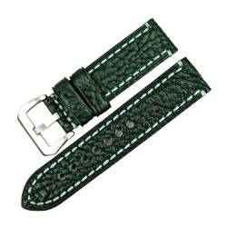 EDVENA Neues Uhrenzubehör 20 22 24 26 Mm Italienisches Rindslederarmband Braunes Uhrenarmband Kompatibel Mit Fossil-Uhrenarmband (Color : Dark Green S, Size : 26mm) von EDVENA