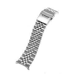 EDVENA Uhren-Band kompatibles Witz HSEIKO SKX009 007 175 173 Massive Edelstahl Watch Strap 20 22 24mm Uhr Zubehör Uhr Gürtel Armbanduhr (Color : Five beads, Size : 20mm With Logo) von EDVENA