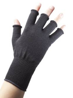 EDZ Fingerlose Handschuhe aus Merinowolle, Schwarz , S von EDZ