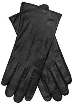 EEM Damen Leder Handschuhe ELENA aus Lammnappaleder, mit Ziernaht auf der Oberhand; schwarz, XL von EEM Fashion