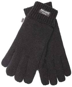 EEM Damen Strick Handschuhe JETTE mit Thinsulate Thermofutter aus Polyester, Strickmaterial aus 100% Wolle; schwarz, M von EEM Fashion